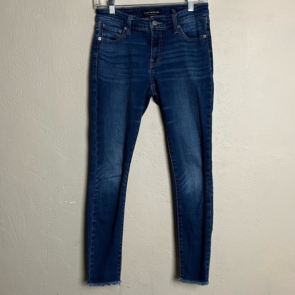 Lucky Brand Skinny Ankle‎ Jeans Women's Size 25 Mid Rise Stretch Denim Blue - Picture 1 of 15